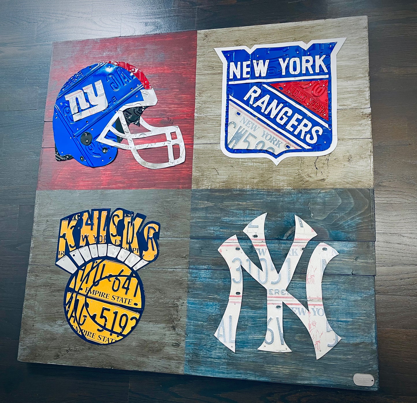 4 Sport Team License Plate Art Collage