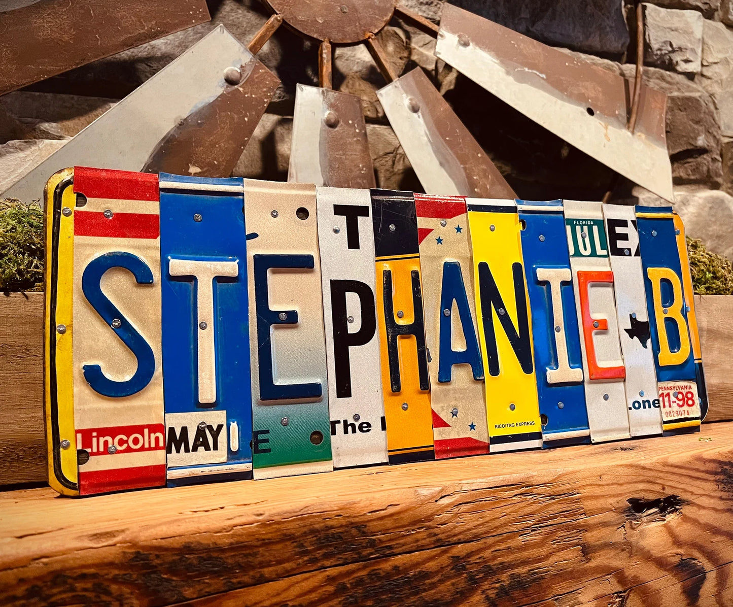 License Plate Lettering Sign - Create Your Own