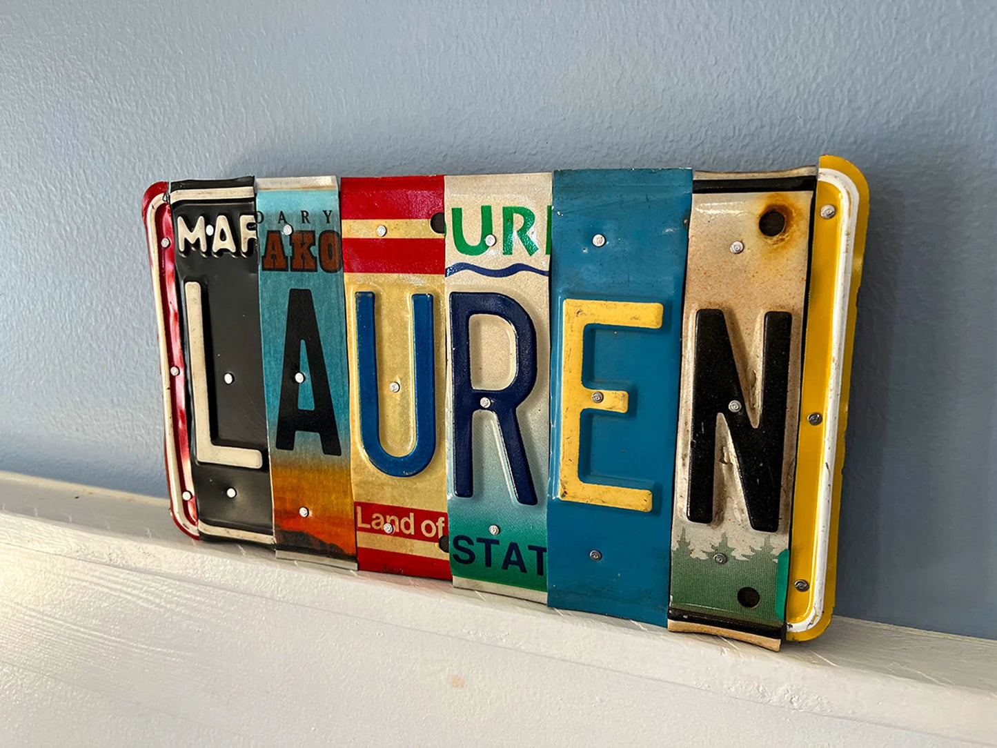 License Plate Lettering Sign - Create Your Own