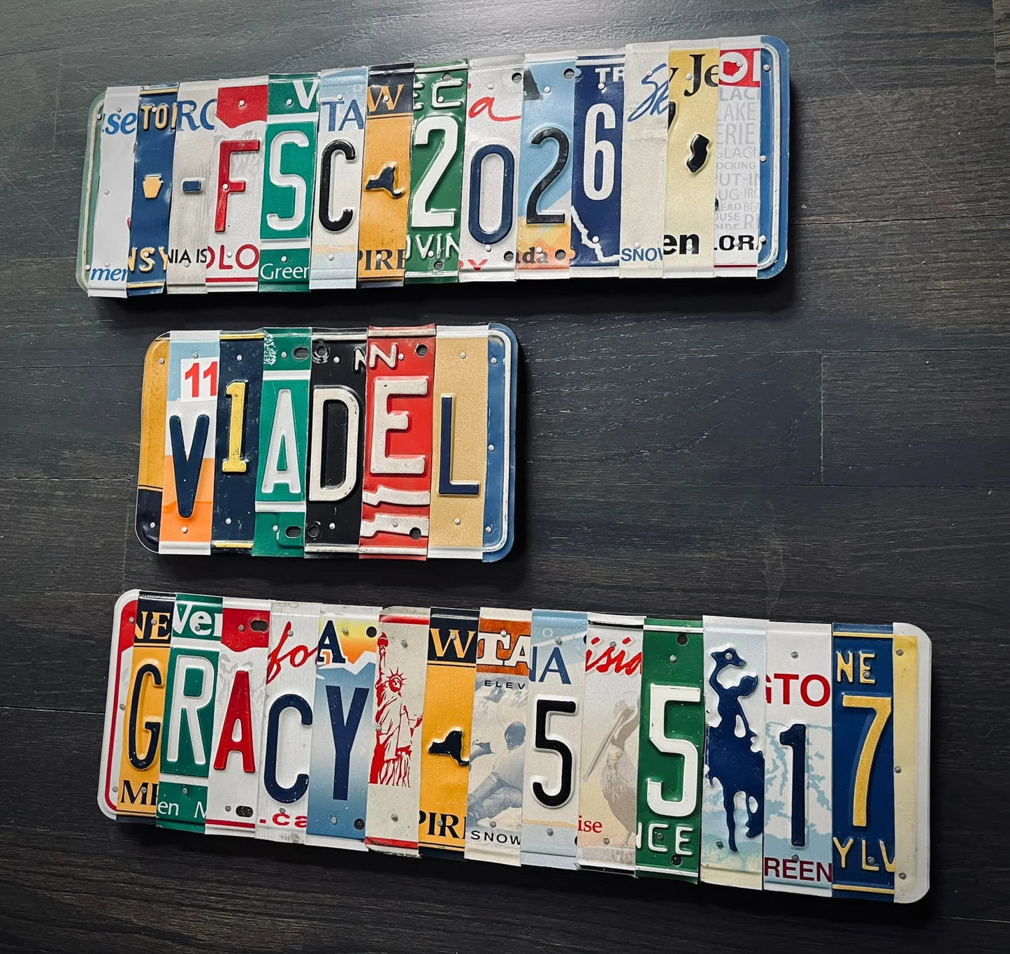 License Plate Lettering Sign - Create Your Own