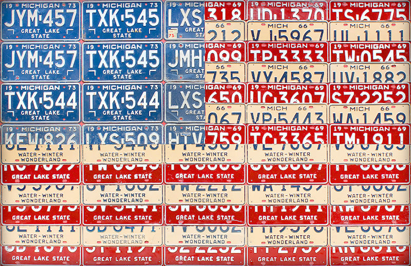 Commissioned License Plate American Flag Art