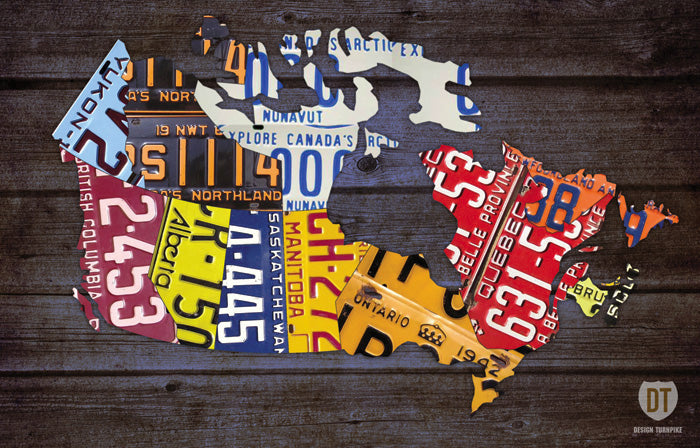 Canada License Plate Map