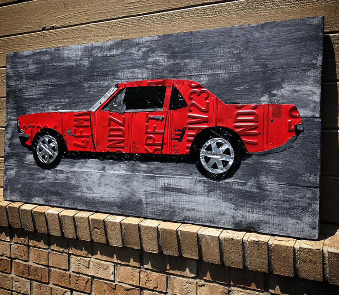 License Plate Car Portrait - Custom Order