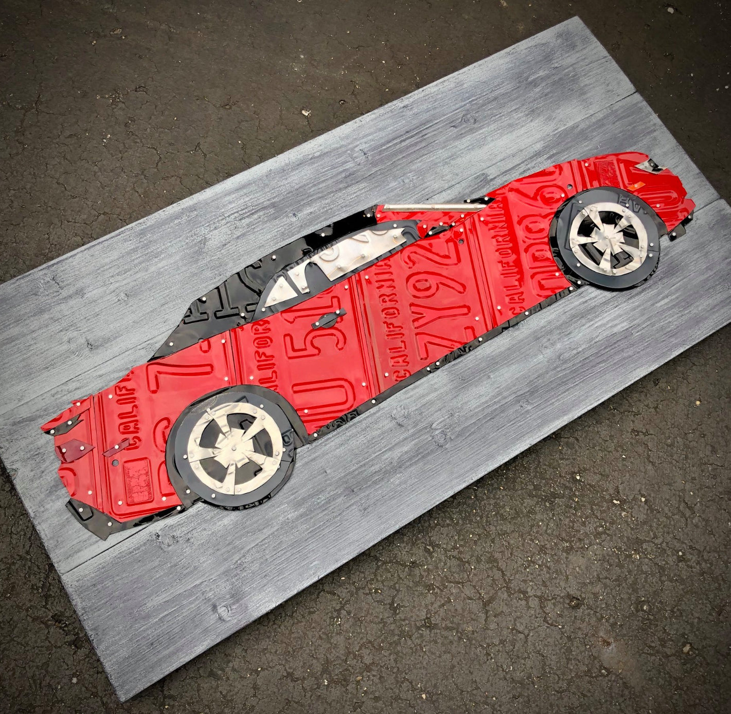 License Plate Car Portrait - Custom Order