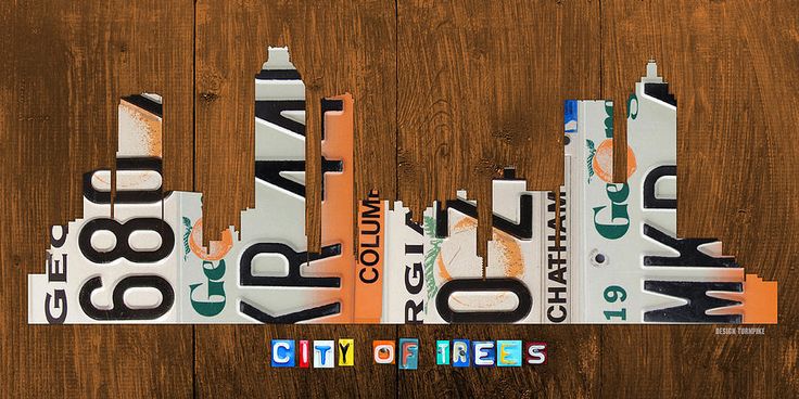 License Plate Art City Skylines - Custom Order