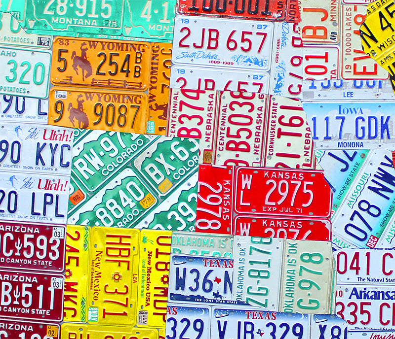 Absolutely Huge License Plate Map of the USA