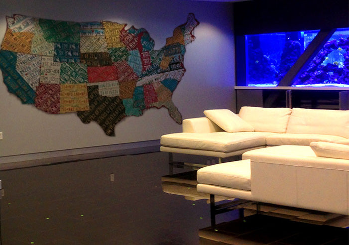Absolutely Huge License Plate Map of the USA
