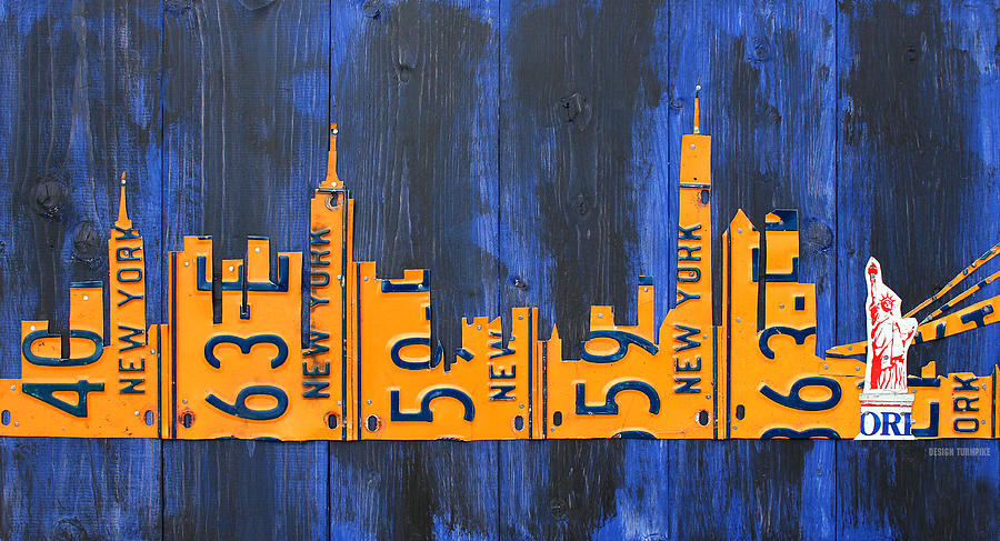 License Plate Art City Skylines - Custom Order