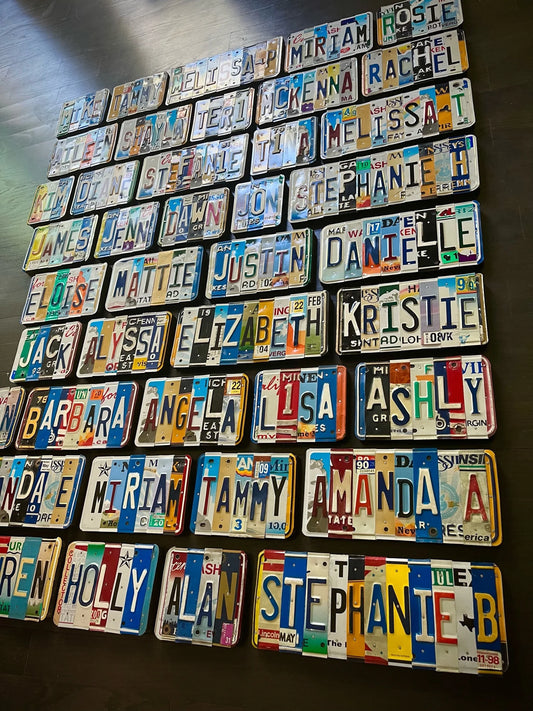 License Plate Lettering Sign - Create Your Own