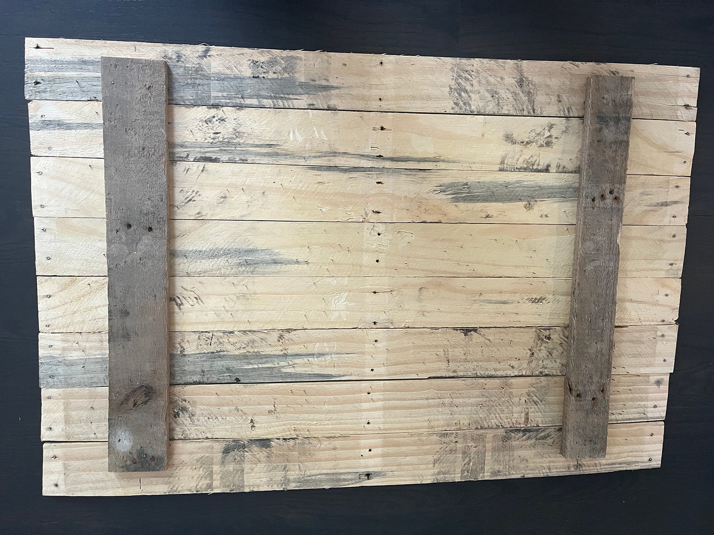 In-Stock License Plate Map of USA on Pallet Wood