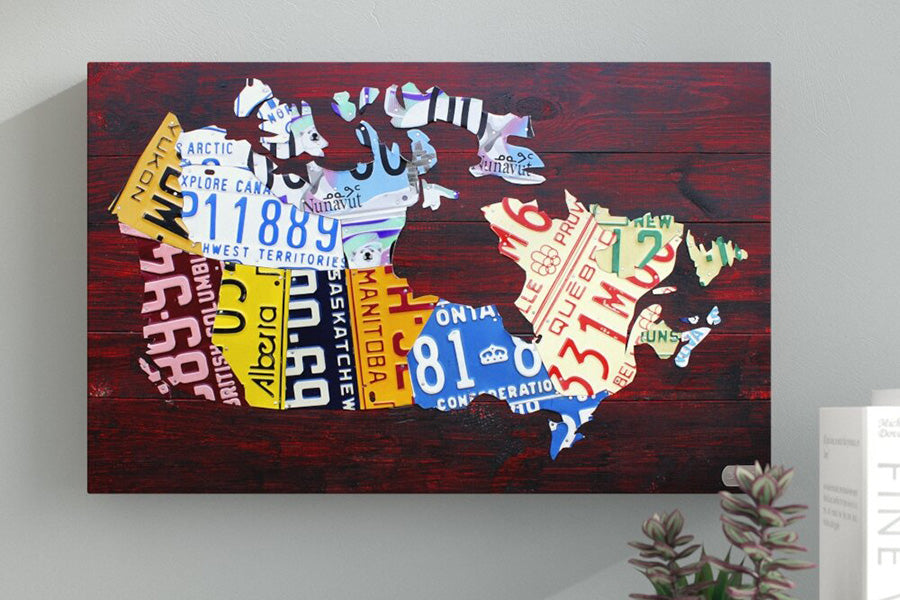Commissioned Canada License Plate Map